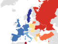 Acceptance of Homosexuality In Europe (Pew Research Poll 2019-20).svg