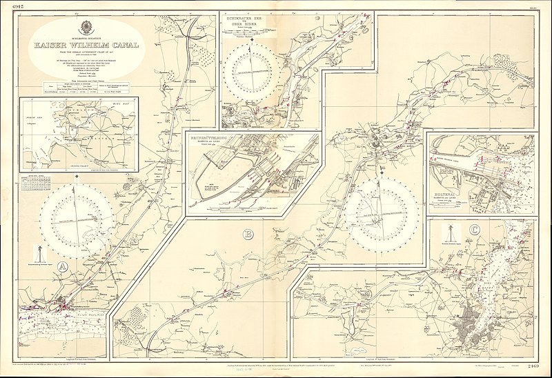 File:Admiralty Chart No 2469 Kaiser Wilhelm Canal, Published 1920.jpg