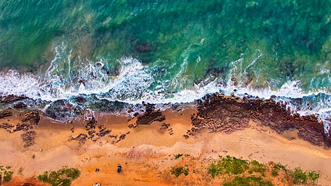 Aerial view of Rushikonda beach