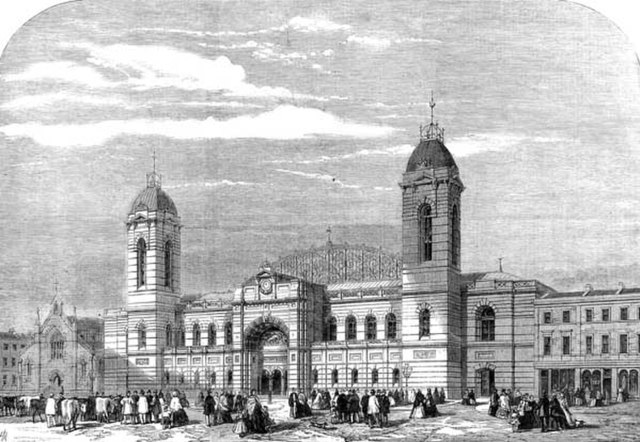 1861 Royal Agricultural Hall, view from Liverpool Road. Now the rear entrance to the Business Design Centre
