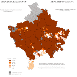 Albanians in Kosovo 2011 census.GIF