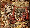 The Sogdian merchant An Jia with a Turkic Chieftain in his yurt.[25][26]