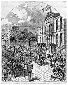 Arrival of Tsar Alexander II, Bucharest, 1877.jpg