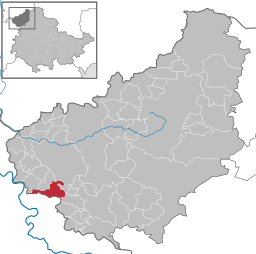 Läget för kommunen Asbach-Sickenberg i Landkreis Eichsfeld