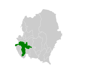 صورة لخريطة محافظة محايل عسير نسبةً لمنطقة عسير