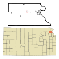 Location of Lancaster, Kansas