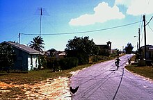 Main street in 1989 in Williamstown, Little Exuma