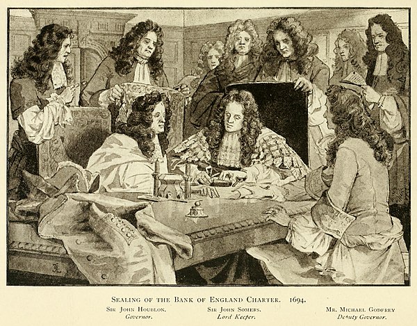 Sealing of the Bank of England Charter (1694), by Lady Jane Lindsay, 1905.