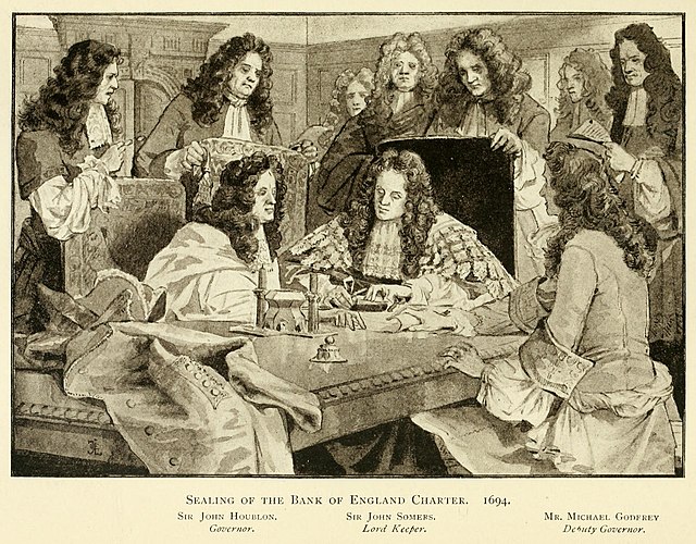 Sealing of the Bank of England Charter (1694), by Lady Jane Lindsay, 1905