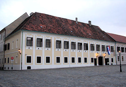Banski dvori (Ban's Court), the palace of the Ban of Croatia, in Zagreb, today the seat of the Croatian Government
