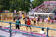 Deutsch: Beachhandball bei den Olympischen Jugendspielen 2018; Tag 3, 9. Oktober 2018; Jungs, Vorrunde, Gruppe A - Ungarn-Thailand 2:1 English: Beach handball at the 2018 Summer Youth Olympics at 9 October 2018 – Girls Preliminary Round Group A‎ – Hungary-Thailand 2:1