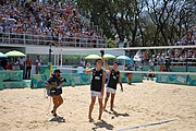 Deutsch: Beachvolleyball bei den Olympischen Jugendspielen 2018; Tag 11, 17. Oktober 2018; Jungen, Spiel um Platz 3 – Argentinien-Ungarn 2:0 (21–15/21–15) English: Beach volleyball at the 2018 Summer Youth Olympics at 17 October 2018 – Bronze Medal Match – Argentina-Hungary 2:0 (21–15/21–15)