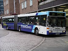 National Express Coventry Mercedes-Benz O405GN articulated bus in Coventry Bendybus 21 18s07.JPG
