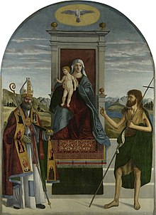 Madonna in trono tra i santi Nicola e Giovanni Battita, Cattedrale dell'Assunta e di San Nazario, Capodistria