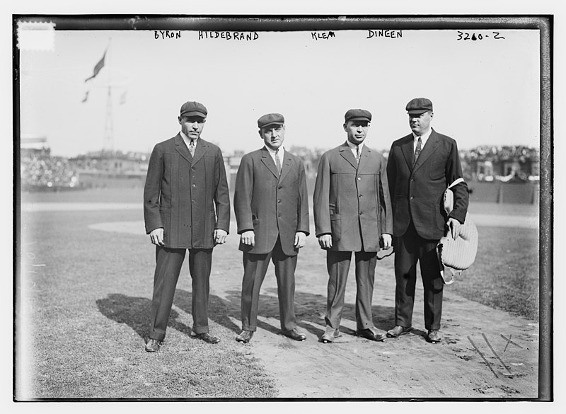 File:Bill Byron, George Hildebrand, Bill Klem, Bill Dinneen (umpires) (baseball) LCCN2014697771.jpg