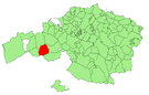 Localización de Zalla en Vizcaya
