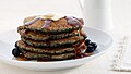 Stack of blueberry pancakes