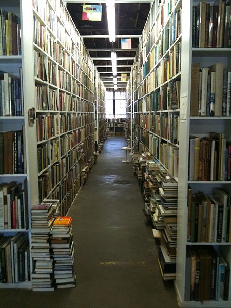 One of the aisles of books at Booked Up in Archer City