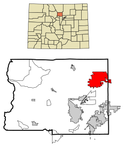 Location in Boulder County and the state of کولوراڈو