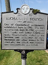 THC's historic marker at Buchanan's Station Buchanan's Station Historical Marker.jpg