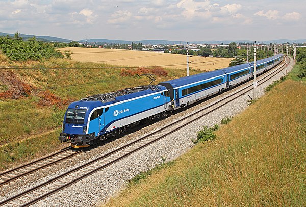 ČD Railjet on its way to Vienna