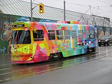 CLRV 4178 (the Streetcar Named Toronto) on the last day of CLRV service CLRV 4178 at Queen & River on last day.jpg