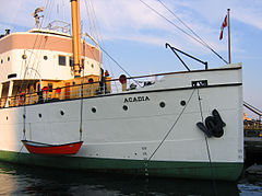CSS Acadia, the Museum's largest artifact.