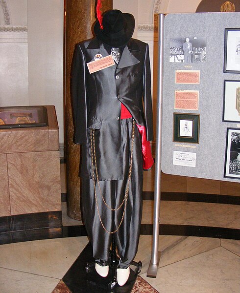 One of Cab Calloway's zoot suits on display in Baltimore's City Hall, October 2007