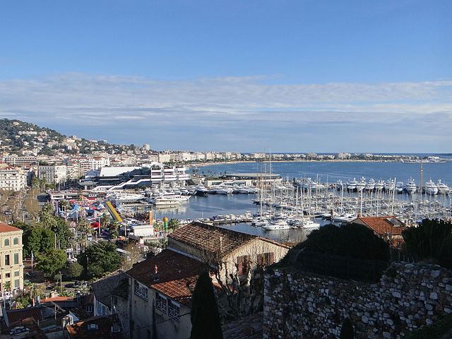 View of Cannes from Le Suquet. Starr and Harrison began writing the song on a yacht hired for the 1971 Cannes Film Festival.