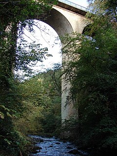 Cartland Bridge road bridge on the A73 north-west of Lanark, South Lanarkshire, Scotland