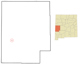 Reserves läge i Catron County och New Mexico