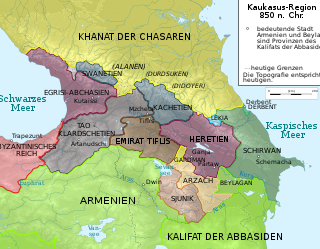 Caucasus 850 map de.svg