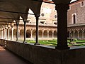Small cloister in the monastery of Certosa di Pavia, near Pavia, Italy