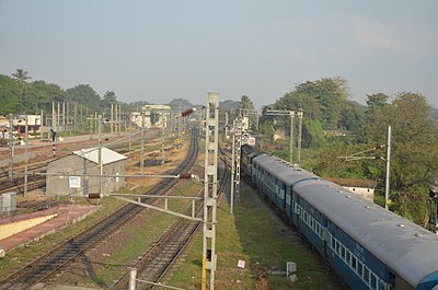View of the Chengalpattu Railway Junction, one of the main stations in the Chord Line