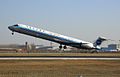 sebuah Pesawat milik Syarikat Penerbangan China Northern Airlines dengan siri MD-82 berlepas di Beijing.