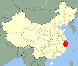 च-च्यांगचे चीन देशाच्या नकाशातील स्थान