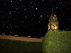 The Church of Chipilo at night