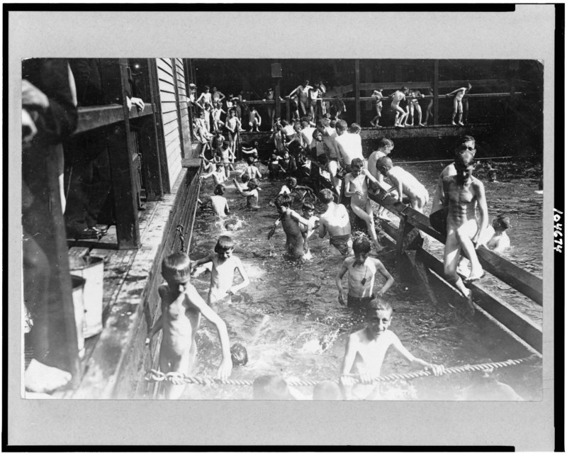 men swimming at the ymca