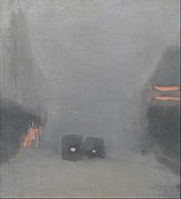 ترامواها حین عبور از کنار هم حوالی ۱۹۳۱ م. نگارخانه هنر استرالیای جنوبی