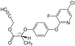 Structural formula of clodinafop-propargyl