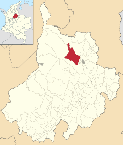 Location of the municipality and town of Lebrija, Santander in the Santander Department of Colombia.