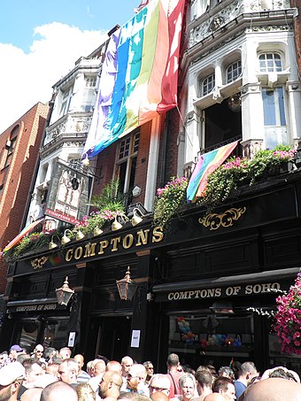 Comptons of Soho during London Pride in 2010