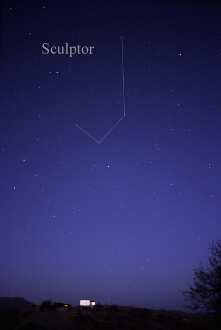 The constellation of Sculptor can be seen with the naked eye.