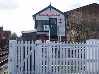 <span class="mw-page-title-main">Coundon Road railway station</span> Former railway station in Warwickshire, England