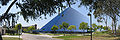 Panorama of Walter Pyramid at the California State University, Long Beach campus.