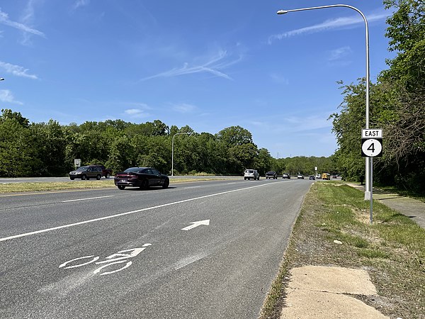 DE 4 eastbound past DE 58 near Christiana