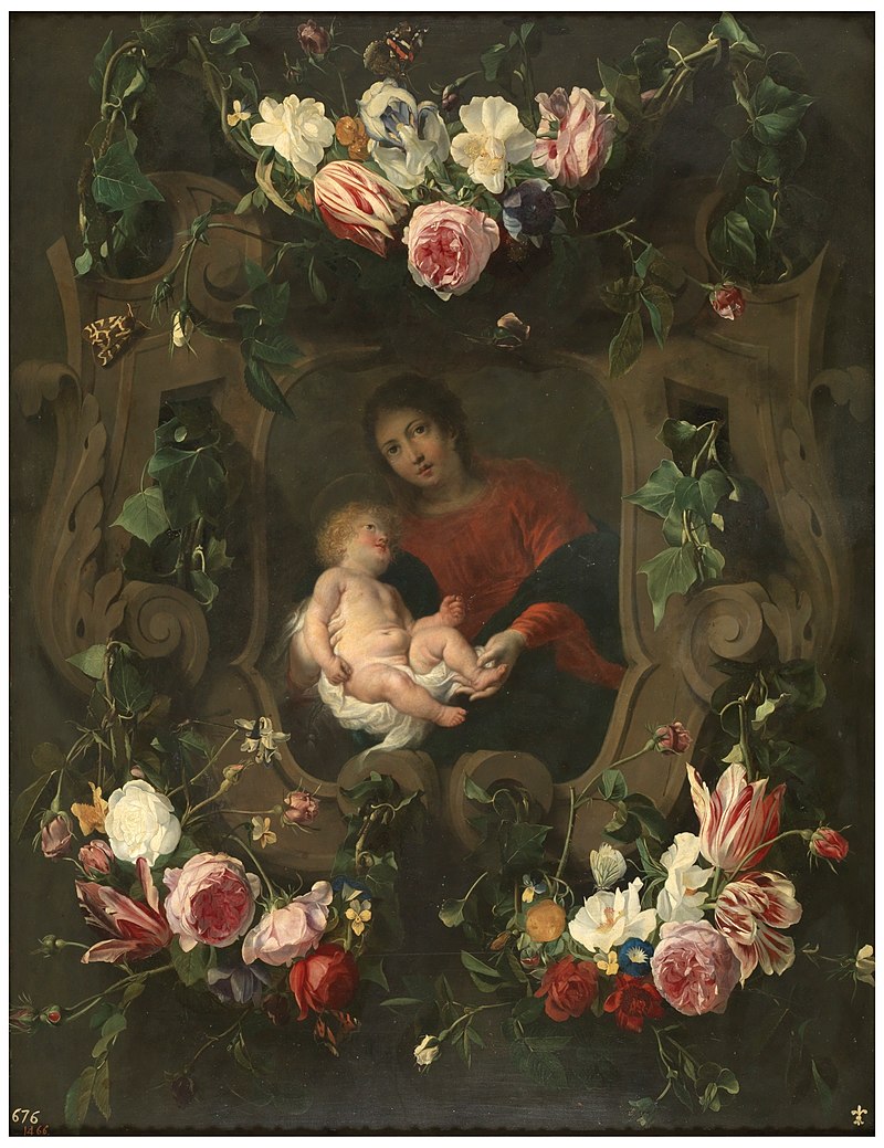 Daniël Seghers and Cornelis Schut - The Virgin and Child in a flower garland.jpg