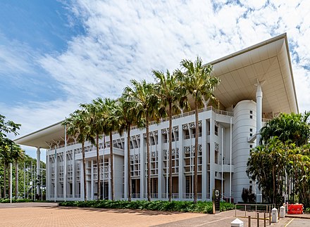 The Parliament House building in Darwin