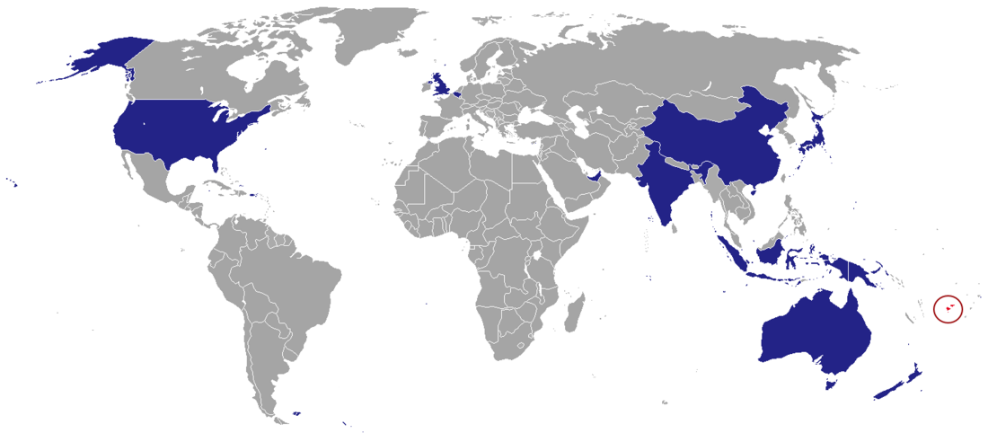 List of diplomatic missions of Fiji