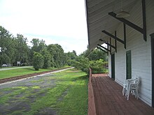 Newberry to Red Level Line as seen from the platform of the former Dunnellon station Dunnellon train depot walk02.jpg